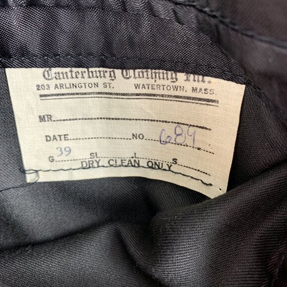 Vintage 80s Harvard Mens Wool Band Blazer Embroidered Logo Flawed w/ Moth Holes - Picture 7 of 16